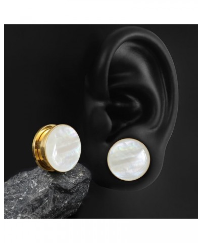 2 PCS 6mm-25mm Hypoallergenic 316 Stainless Steel Elegant Conch Ear Tunnels Plugs Ear Gauges Stretcher Body Piercing Jewelry ...