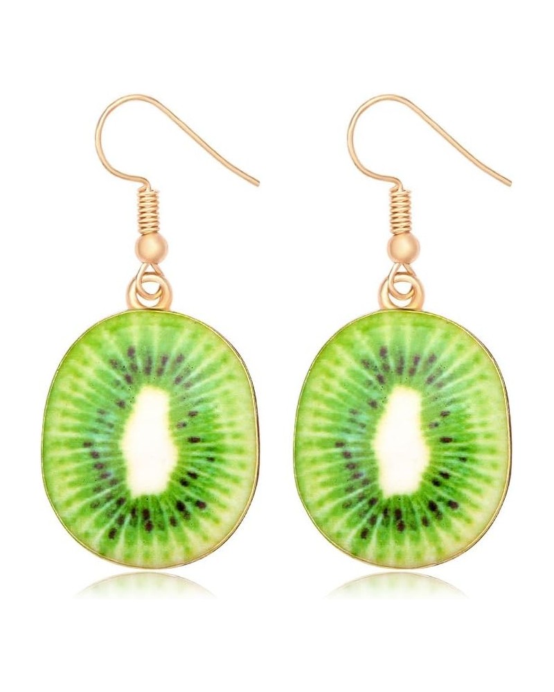 Lemon Earrings Watermelon Earrings Cute Fruit Earrings Jewelry for Women Kiwi fruit $7.64 Earrings