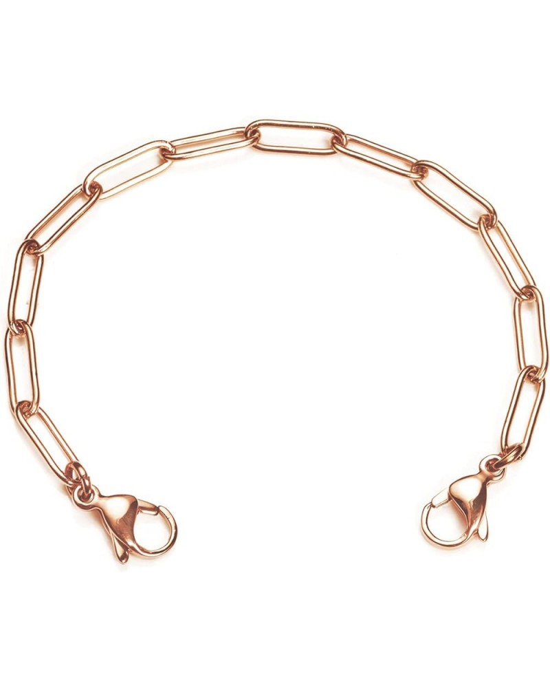 Medical ID Stainless Rose Gold Paperclip Interchangeable Bracelet Strand 7.0 Inches $11.05 Bracelets