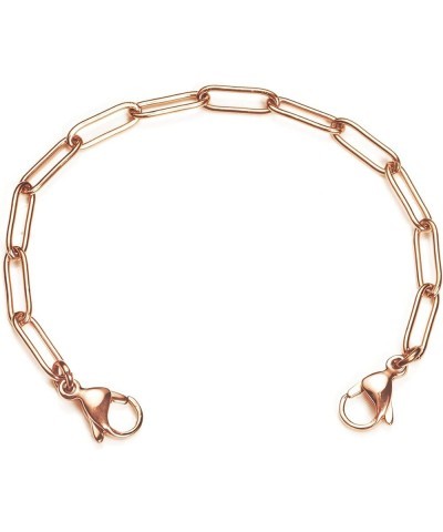 Medical ID Stainless Rose Gold Paperclip Interchangeable Bracelet Strand 7.0 Inches $11.05 Bracelets