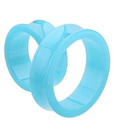 Supersize Neon Colored Acrylic Double Flared Ear Gauge Tunnel Plug Earrings 1-1/2" (38mm), Light Blue $11.48 Body Jewelry