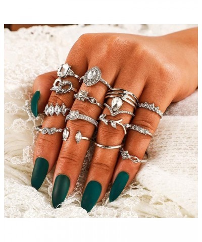 29-56 PCS Knuckle Rings Set for Women Vintage Stackable Rings Set Boho Joint Finger Rings Gold/Silver Midi Rings Hollow Carve...