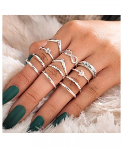 29-56 PCS Knuckle Rings Set for Women Vintage Stackable Rings Set Boho Joint Finger Rings Gold/Silver Midi Rings Hollow Carve...