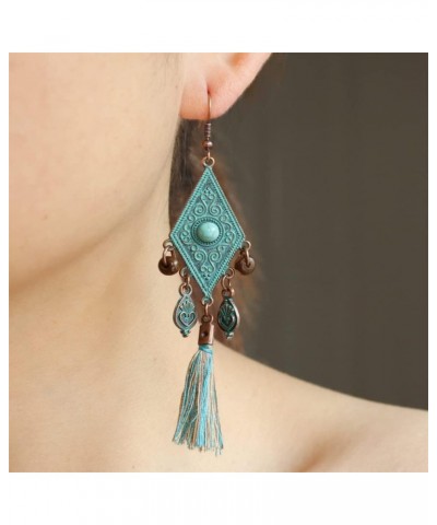 3 Pairs Bohemia Drop Dangle Earrings Boho Bronze Earrings for Women Girls Holiday Birthday Gift Bronze-16 $9.68 Earrings