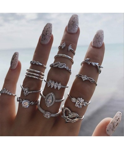 29-56 PCS Knuckle Rings Set for Women Vintage Stackable Rings Set Boho Joint Finger Rings Gold/Silver Midi Rings Hollow Carve...