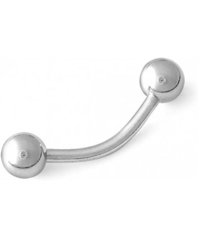 316L Surgical Steel Bent Curved Barbell 16g 16 Gauge 0.31 Inches $8.00 Body Jewelry