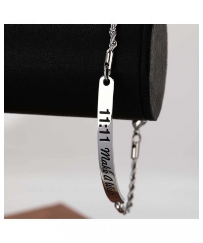 Adjustable 11:11 Make A Wish Bracelet Steel $17.66 Bracelets