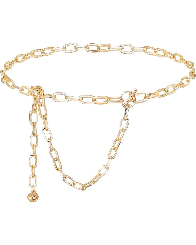 Waist Chain for Women Metal Belly Chain Waist Belt Accessory Serpentine Gold 0241 M: 47.2 in/120 cm $10.06 Body Jewelry