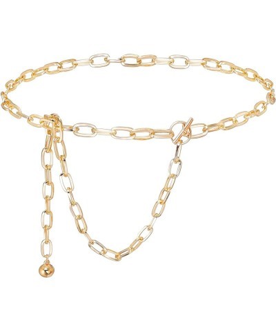 Waist Chain for Women Metal Belly Chain Waist Belt Accessory Serpentine Gold 0241 M: 47.2 in/120 cm $10.06 Body Jewelry