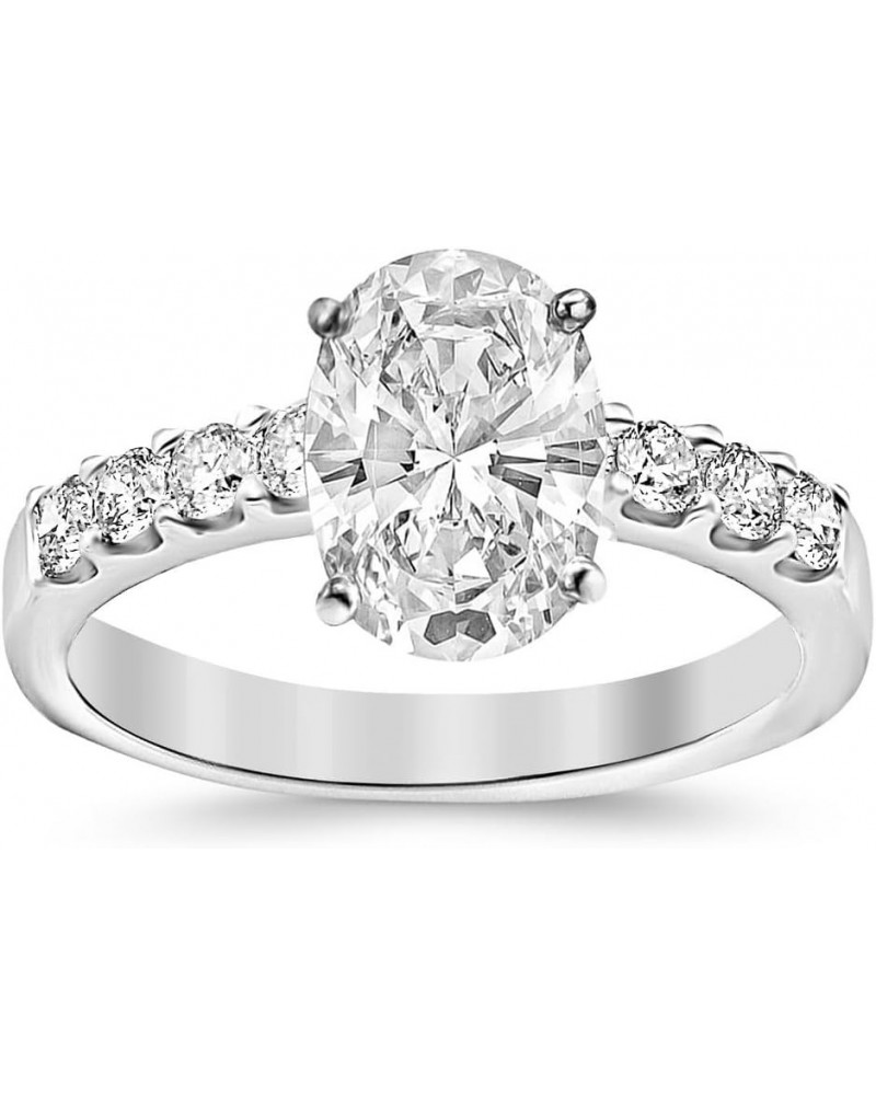 1 Carat t.w. GIA Certified Oval Classic Prong Set Diamond Engagement Ring K/SI1 Clarity Center Stones. White Gold $578.55 Rings