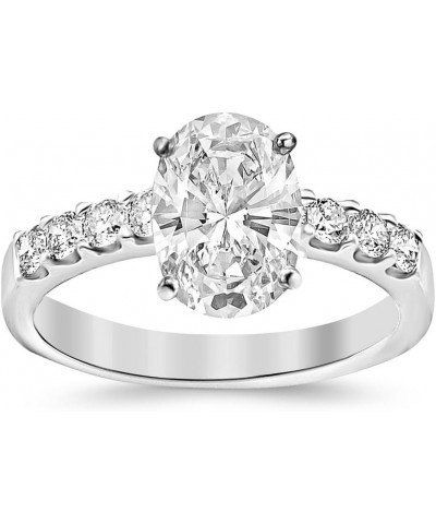 1 Carat t.w. GIA Certified Oval Classic Prong Set Diamond Engagement Ring K/SI1 Clarity Center Stones. White Gold $578.55 Rings