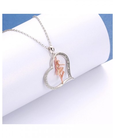 925 Sterling Silver Ballerina Necklace for Dancer Women Ballet Dance Pendant Dancing Jewelry Gifts $15.83 Necklaces