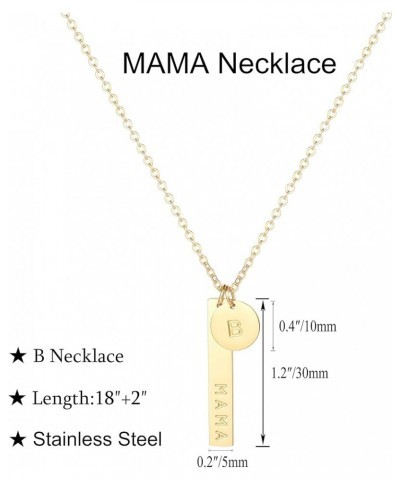 MAMA Necklace,Initial Necklace,mama necklaces for women,18K Gold Plated Mama Necklace,Mothers Day Gifts B $8.09 Necklaces