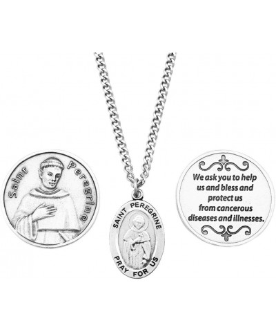 Saint Peregrine Pendant Necklace and 2 Religious Pocket Tokens $22.36 Necklaces