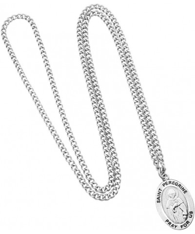 Saint Peregrine Pendant Necklace and 2 Religious Pocket Tokens $22.36 Necklaces