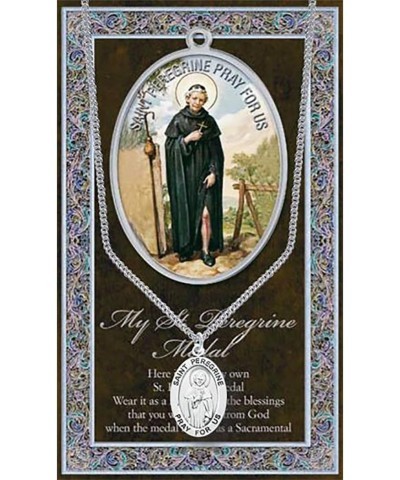 Saint Peregrine Pendant Necklace and 2 Religious Pocket Tokens $22.36 Necklaces