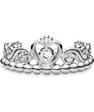 Princess Tiara Crown Ring - Sterling Silver Ring for Women - Layering or Stackable Ring - Gift for Her - Sterling Silver with...