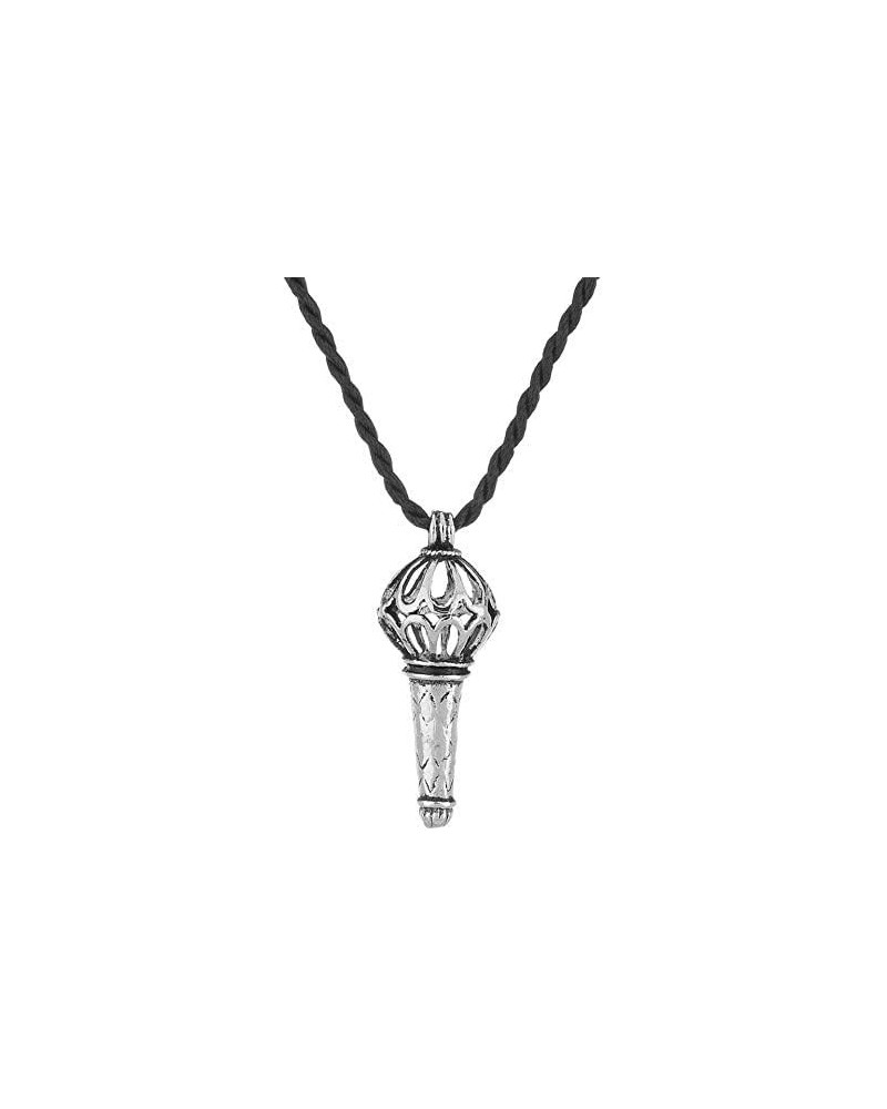 Mart Stainless Steel Hanuman Gada Pendant Locket With Black Rope For Men And Women $5.70 Pendants