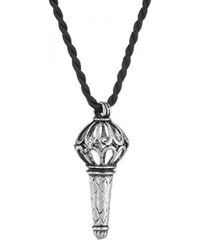 Mart Stainless Steel Hanuman Gada Pendant Locket With Black Rope For Men And Women $5.70 Pendants