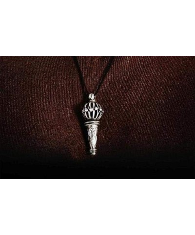 Mart Stainless Steel Hanuman Gada Pendant Locket With Black Rope For Men And Women $5.70 Pendants