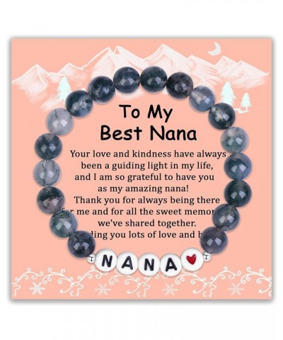 Christmas Gifts for Nana/Gigi/Mimi/Grandma Natural Moss Agate Bracelet Gifts Xmas Mothers Day Gifts Gifts for Nana Bracelet $...