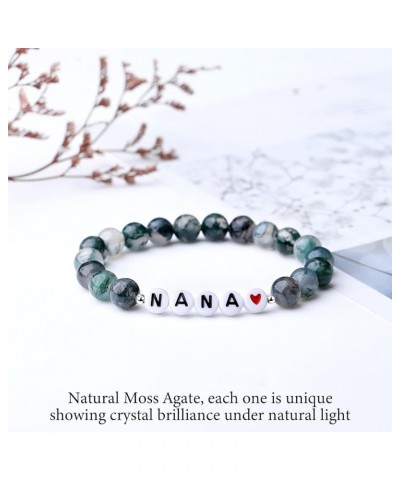 Christmas Gifts for Nana/Gigi/Mimi/Grandma Natural Moss Agate Bracelet Gifts Xmas Mothers Day Gifts Gifts for Nana Bracelet $...