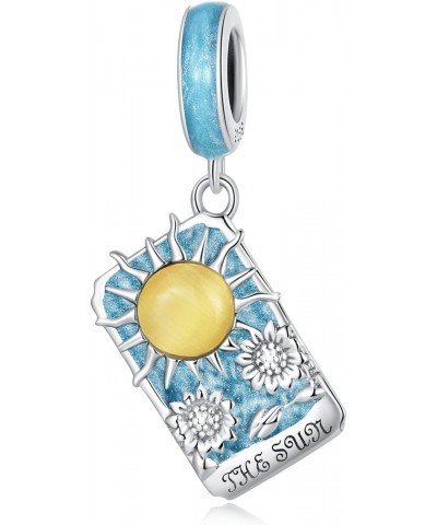 Tarot Cards Sun Pendant Charm 925 Sterling Silver Charm Fits for Pandora Bracelet Necklace $10.39 Bracelets