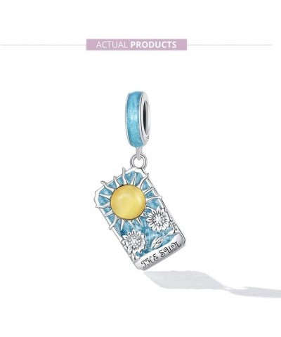 Tarot Cards Sun Pendant Charm 925 Sterling Silver Charm Fits for Pandora Bracelet Necklace $10.39 Bracelets