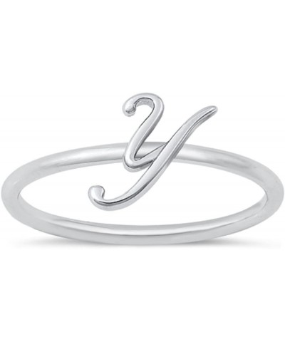 CLOSEOUT WAREHOUSE 925 Sterling Silver Initial Script Ring Y $11.17 Rings