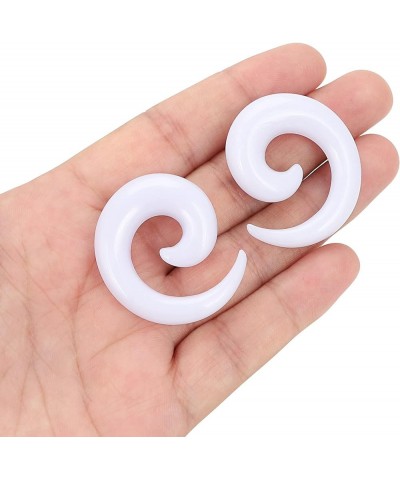 12pcs Big Gauges Spiral Ear Stretching Kit 00G-20mm Large Acrylic Spiral Set White $10.07 Body Jewelry