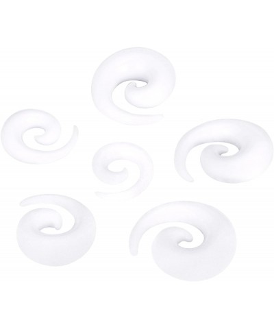 12pcs Big Gauges Spiral Ear Stretching Kit 00G-20mm Large Acrylic Spiral Set White $10.07 Body Jewelry