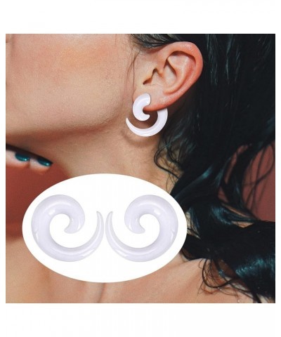 12pcs Big Gauges Spiral Ear Stretching Kit 00G-20mm Large Acrylic Spiral Set White $10.07 Body Jewelry