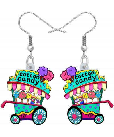 Acrylic Dangling Novelty Funny American Dining Car Earrings Hypoallergenic Designer Trailer Jewelry Gifts For Girls Kids Sky ...