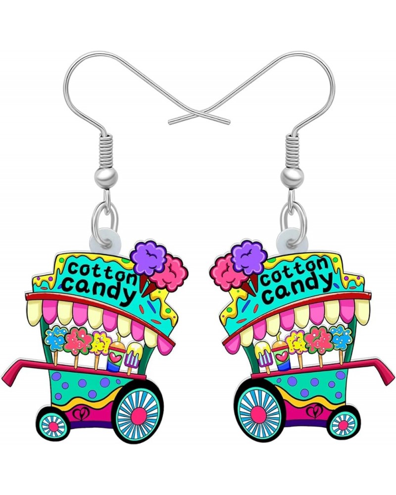 Acrylic Dangling Novelty Funny American Dining Car Earrings Hypoallergenic Designer Trailer Jewelry Gifts For Girls Kids Sky ...