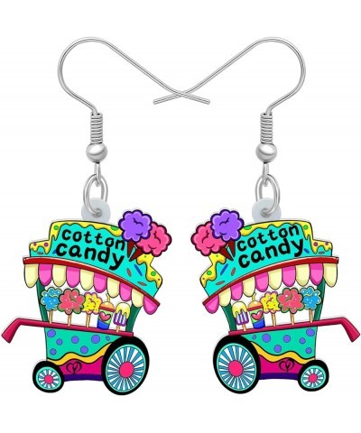 Acrylic Dangling Novelty Funny American Dining Car Earrings Hypoallergenic Designer Trailer Jewelry Gifts For Girls Kids Sky ...