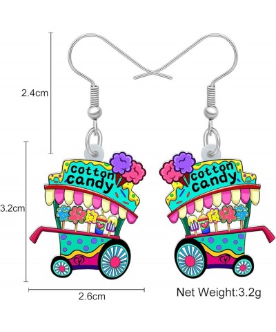 Acrylic Dangling Novelty Funny American Dining Car Earrings Hypoallergenic Designer Trailer Jewelry Gifts For Girls Kids Sky ...