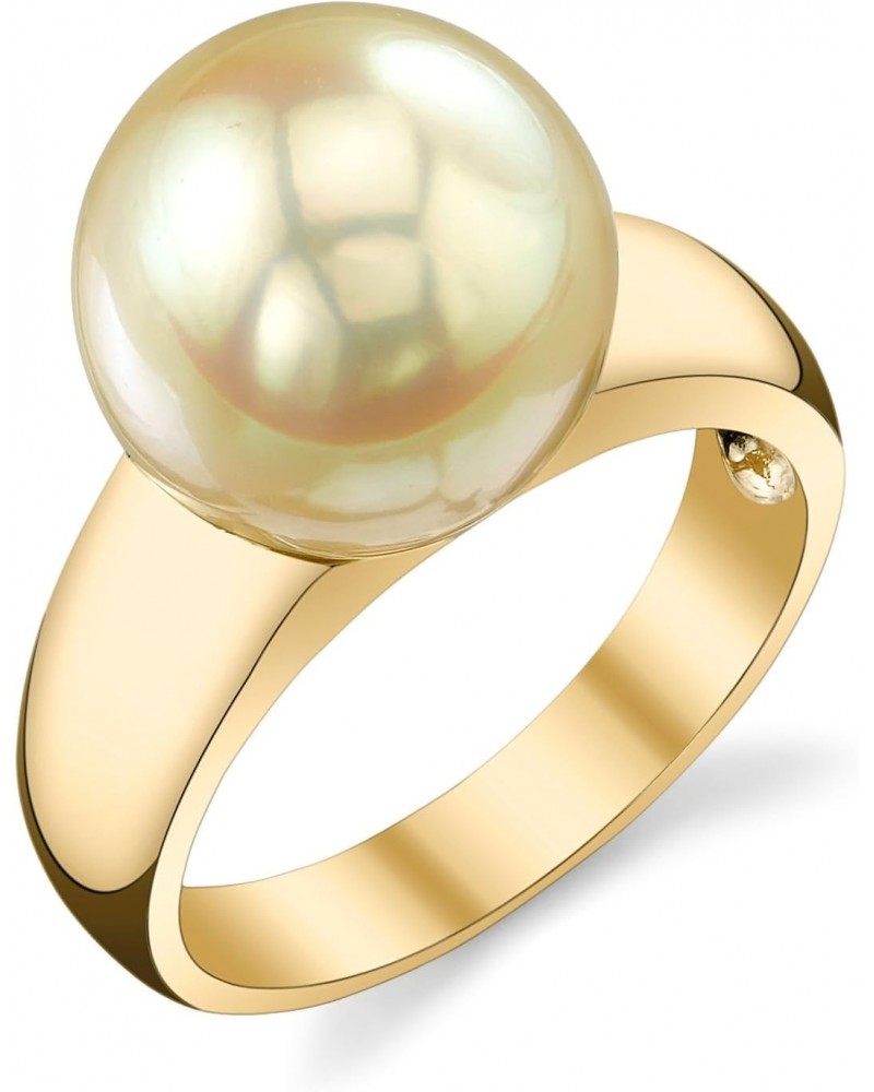 Golden South Sea Cultured Pearl Ring for Women 14K Gold Abigail Pearl Ring $270.60 Rings