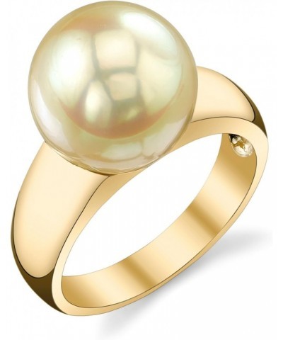 Golden South Sea Cultured Pearl Ring for Women 14K Gold Abigail Pearl Ring $270.60 Rings