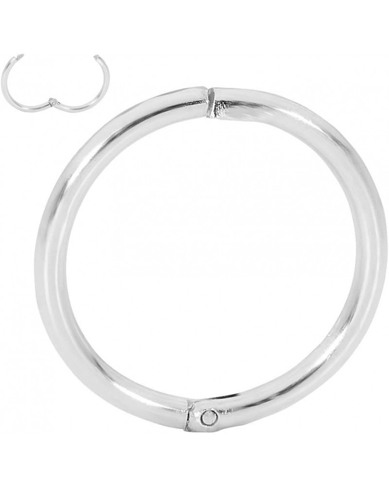 Sterling Silver Hinged Unisex Sleeper Earrings Nose Hoop Segment Ring Hand Made In Australia Nickel Free Hypoallergenic 8mm -...