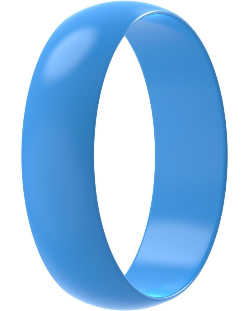 Silicone Wedding Ring for Women - 1 Ring (Blue, 8-8.5 (18.50mm) $7.13 Body Jewelry