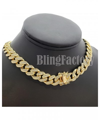 Gold Plated Clown Pendant & 13mm 16" 18" 20" 24" Iced Cuban Chain Bling Hip Hop Necklace $21.56 Necklaces