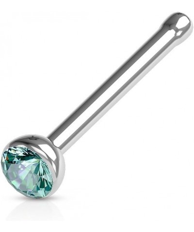 20GA Stainless Steel Press Fit CZ Crystal Gem Nose Bone Stud Aqua $7.36 Body Jewelry