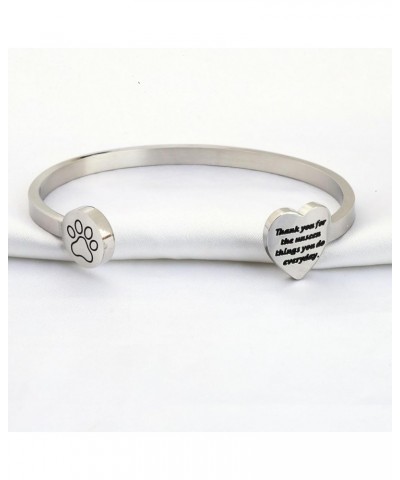 Dog Lovers Paw Print Cuff Bangle Thank You for the Unseen Things You Do Everyday Vet Tech Student Gifts Veterinary Technician...