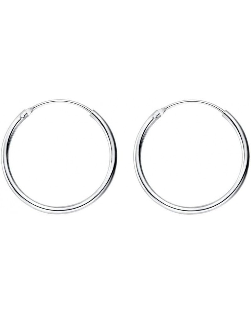 Minimalist Thin Endless Hoop Earrings Sterling Silver 925 Simple Small Cartilage Huggie Hoops Tragus Earring Ear Piercing Nos...