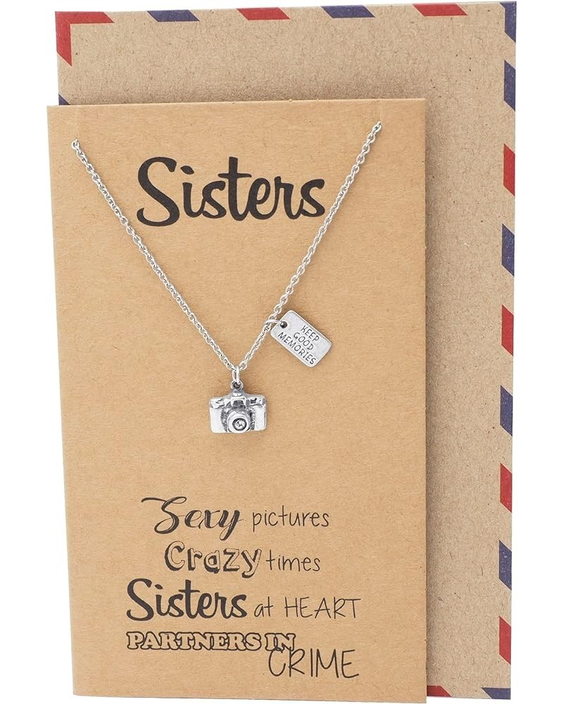 Cute Vintage Camera Miniature Jewelry for Women, Photography Gifts Necklace - For Sisters $18.21 Necklaces