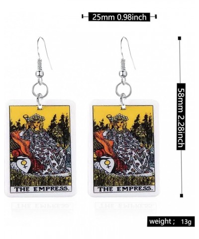 Lightweight Retro Tarot Card Dangle Earrings Multi-style Colorful Tarot Fortune Acrylic Hook Earrings Astrology Divination Ma...