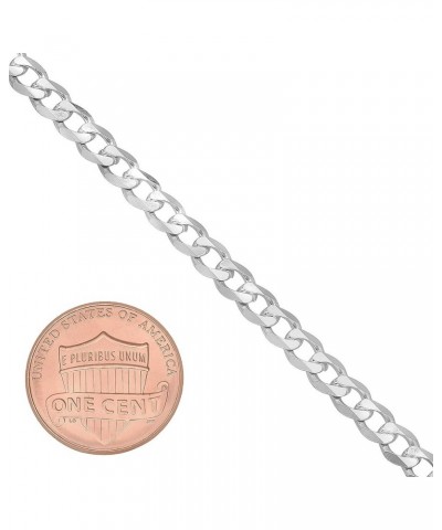 3mm-16mm Solid .925 Sterling Silver Italian Beveled Curb Chain Bracelet 7.0 Inches 4.5mm Bracelet $21.15 Bracelets