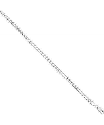 3mm-16mm Solid .925 Sterling Silver Italian Beveled Curb Chain Bracelet 7.0 Inches 4.5mm Bracelet $21.15 Bracelets