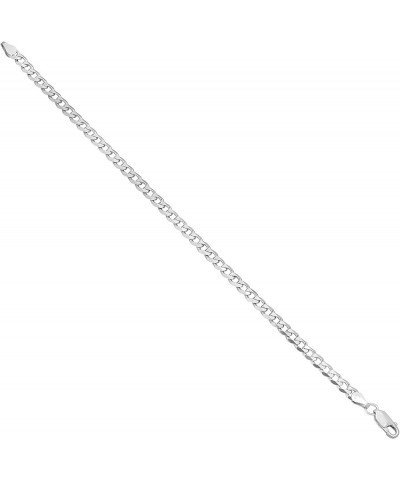 3mm-16mm Solid .925 Sterling Silver Italian Beveled Curb Chain Bracelet 7.0 Inches 4.5mm Bracelet $21.15 Bracelets