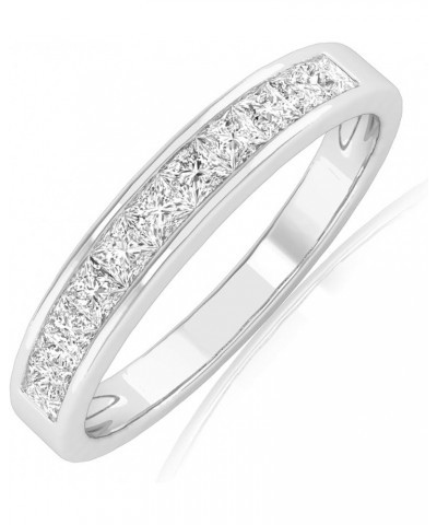 1 Carat t.w. LAB GROWN Princess Cut Diamond Wedding Band Ring (E-F Color VS2-SI1 Clarity) 4.5 Platinum $503.72 Bracelets